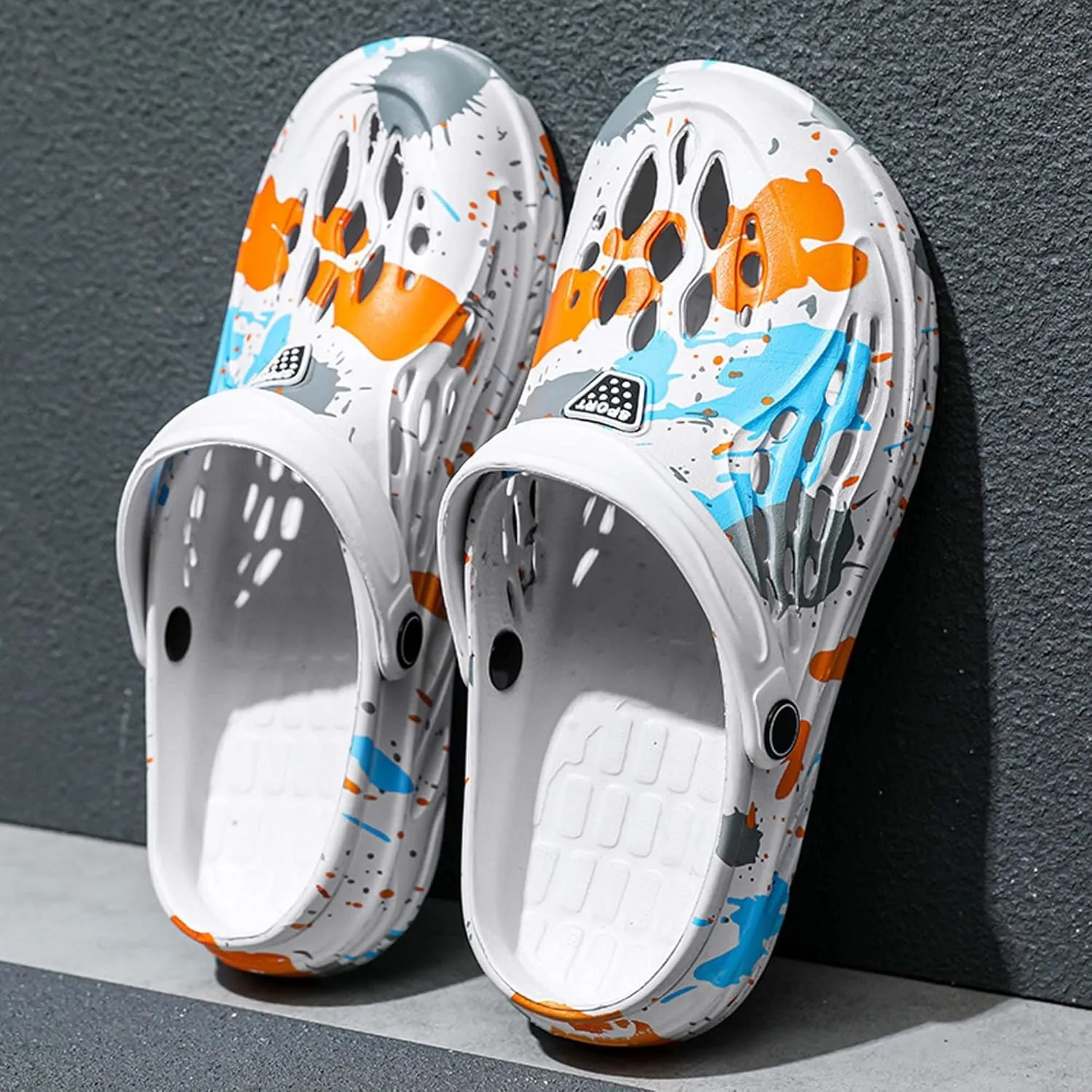 Mens Garden Clogs Shoes Sport Sandals Arch Support Slip-on Mules Anti Slip Outdoor Beach Slippers