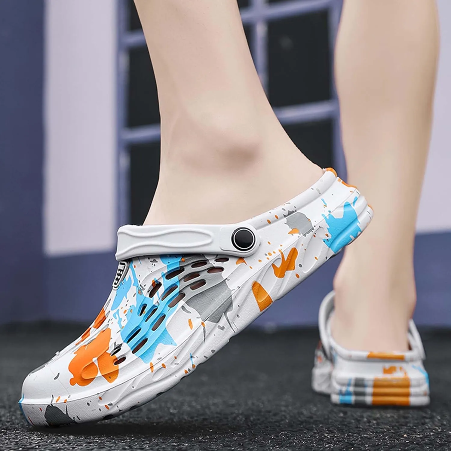 Mens Garden Clogs Shoes Sport Sandals Arch Support Slip-on Mules Anti Slip Outdoor Beach Slippers