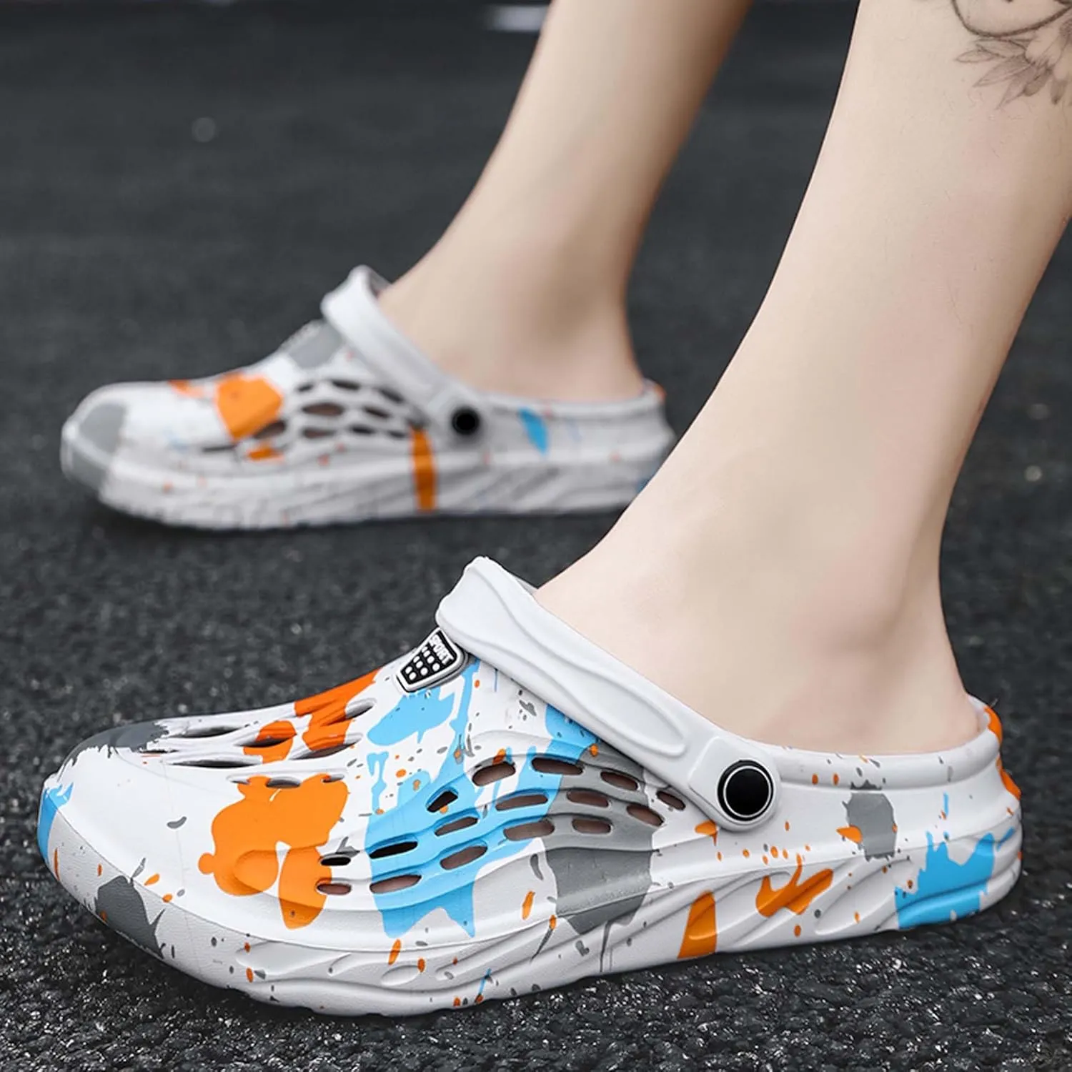 Mens Garden Clogs Shoes Sport Sandals Arch Support Slip-on Mules Anti Slip Outdoor Beach Slippers