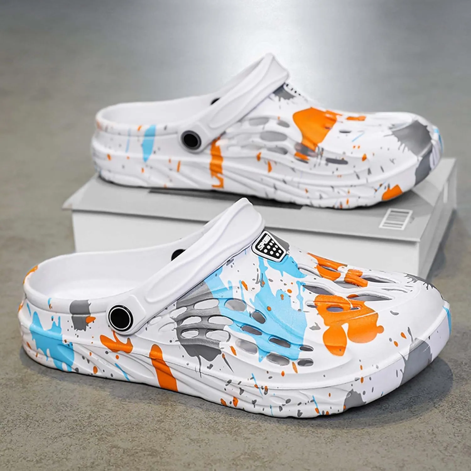 Mens Garden Clogs Shoes Sport Sandals Arch Support Slip-on Mules Anti Slip Outdoor Beach Slippers