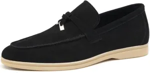 Men's Penny Suede Leather Loafers Shoes Fashion Dress Loafers Outdoor Walking Daily Shoes for Party Wedding Prom