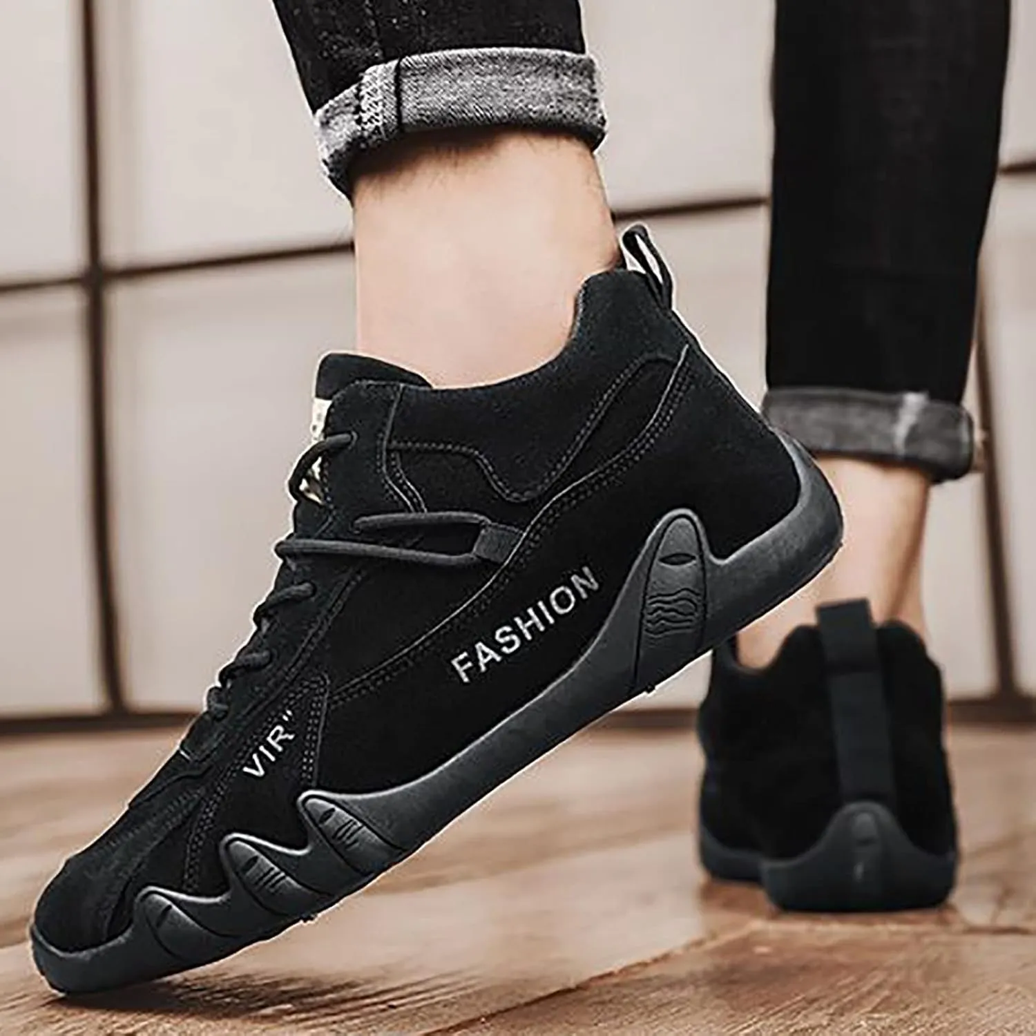 Mens Walking Shoes Non-Slip Breathable Chukka Boots Orthopedic Shoes Lightweight Driving Shoes for Hiking Camping