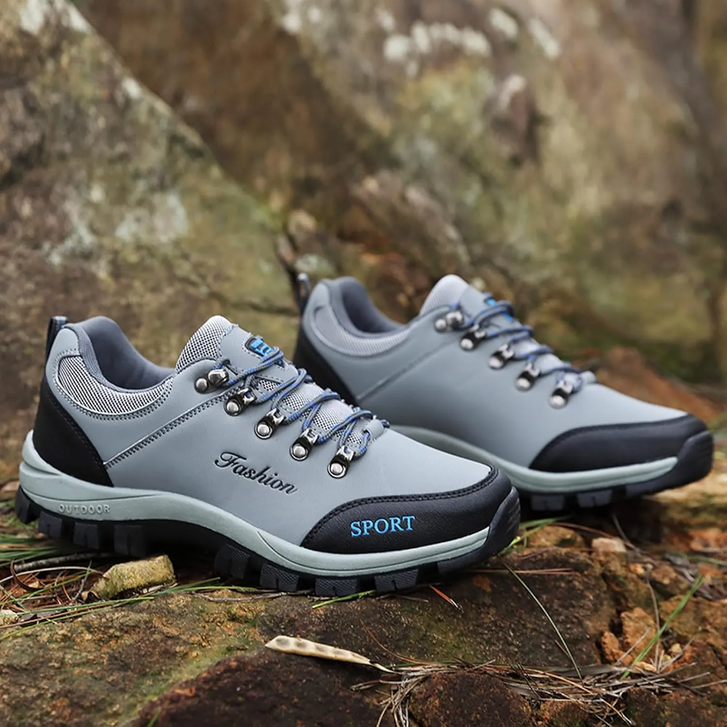 Men's Walking Sneakers Men Casual Shoes Fashionable New Pattern Simple and Rainproof Thick Sole Comfortable Lace Up Sports Hiking Shoes Athletic Sneaker Running Shoes