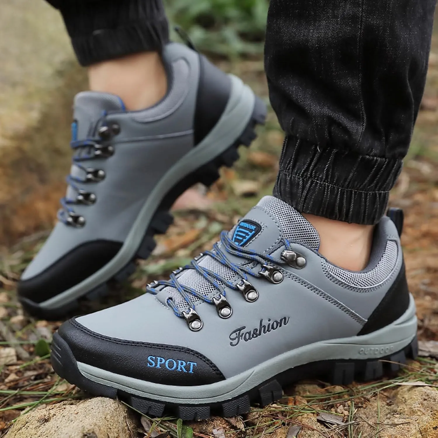Men's Walking Sneakers Men Casual Shoes Fashionable New Pattern Simple and Rainproof Thick Sole Comfortable Lace Up Sports Hiking Shoes Athletic Sneaker Running Shoes