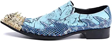 Men's Western Loafers Dragon Tip Tuxedo Composite