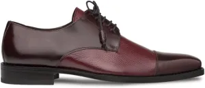 Mezlan - Soka - Men's Cap Toe Dress Shoe - Deerskin and Polished Calfskin with Elegant Tassel Detail - Handcrafted in Spain - Burgundy - Size 7.5 - Medium Width