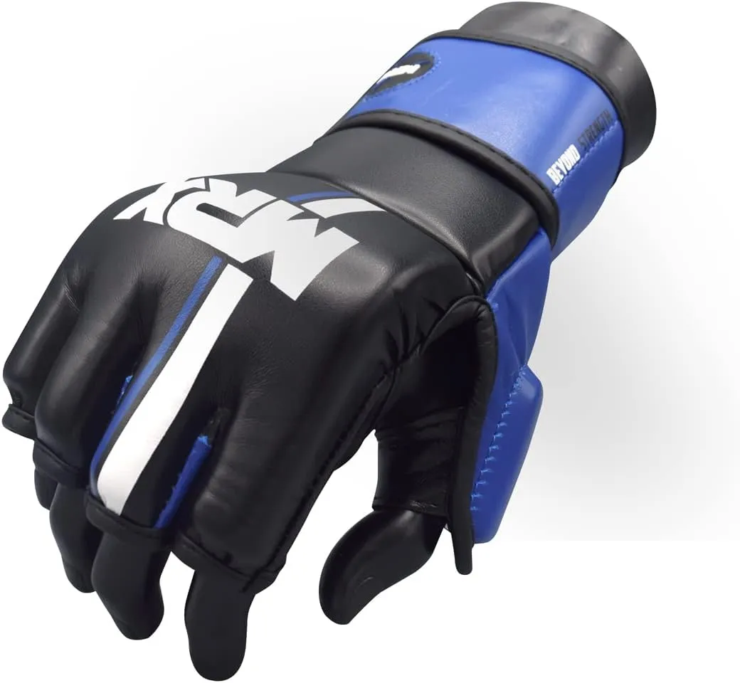 MMA Gloves for Grappling Sparring, with Open Ventilated Palm, Martial Arts Mitts Suitable for Men Women, Kara Cage Fighting, Combat Sports Training, Muay Thai, Punching Bag and Kickboxing