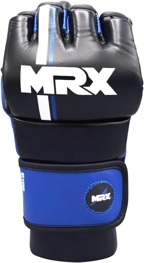 MMA Gloves for Grappling Sparring, with Open Ventilated Palm, Martial Arts Mitts Suitable for Men Women, Kara Cage Fighting, Combat Sports Training, Muay Thai, Punching Bag and Kickboxing