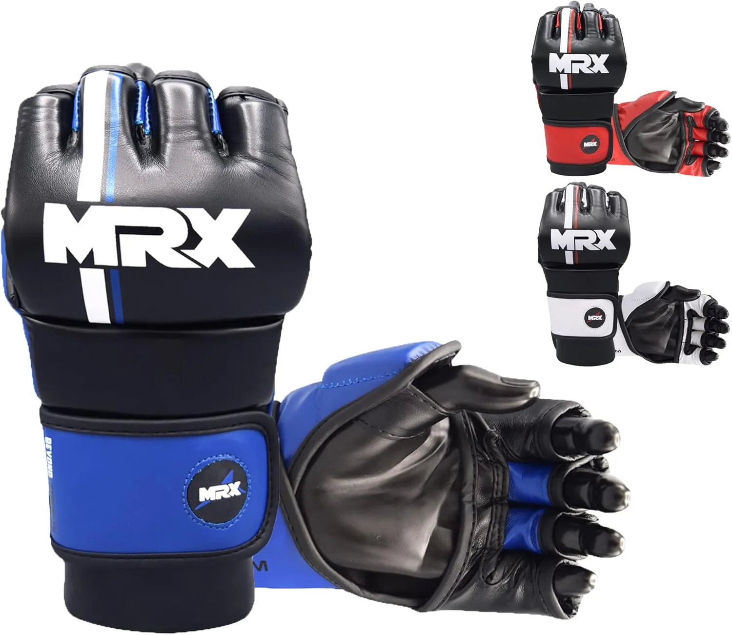 MMA Gloves for Grappling Sparring, with Open Ventilated Palm, Martial Arts Mitts Suitable for Men Women, Kara Cage Fighting, Combat Sports Training, Muay Thai, Punching Bag and Kickboxing