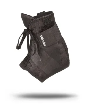 MUELLER Sports Medicine Soft Ankle Brace with Straps, Ankle Pain Relief Support for Men and Women, Ideal for Sprains, Strains, Arthritis, Black, Medium