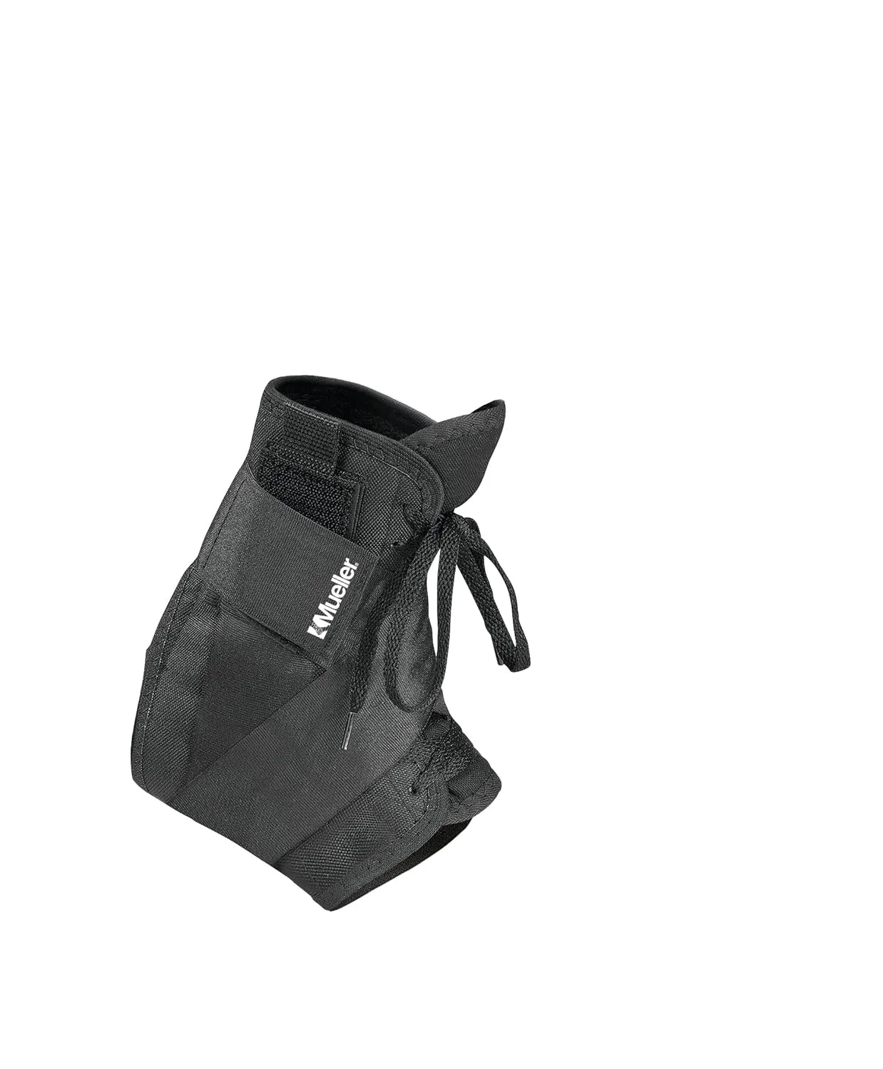 MUELLER Sports Medicine Soft Ankle Brace with Straps, Ankle Pain Relief Support for Men and Women, Ideal for Sprains, Strains, Arthritis, Black, Medium