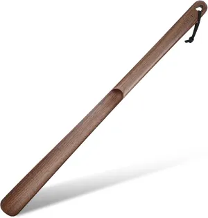 muso wood Wooden Shoe Horn, Walnut Shoe Horn Long Handle for Seniors, 23.6 Inches Shoehorn for Seniors and Pregnant Women