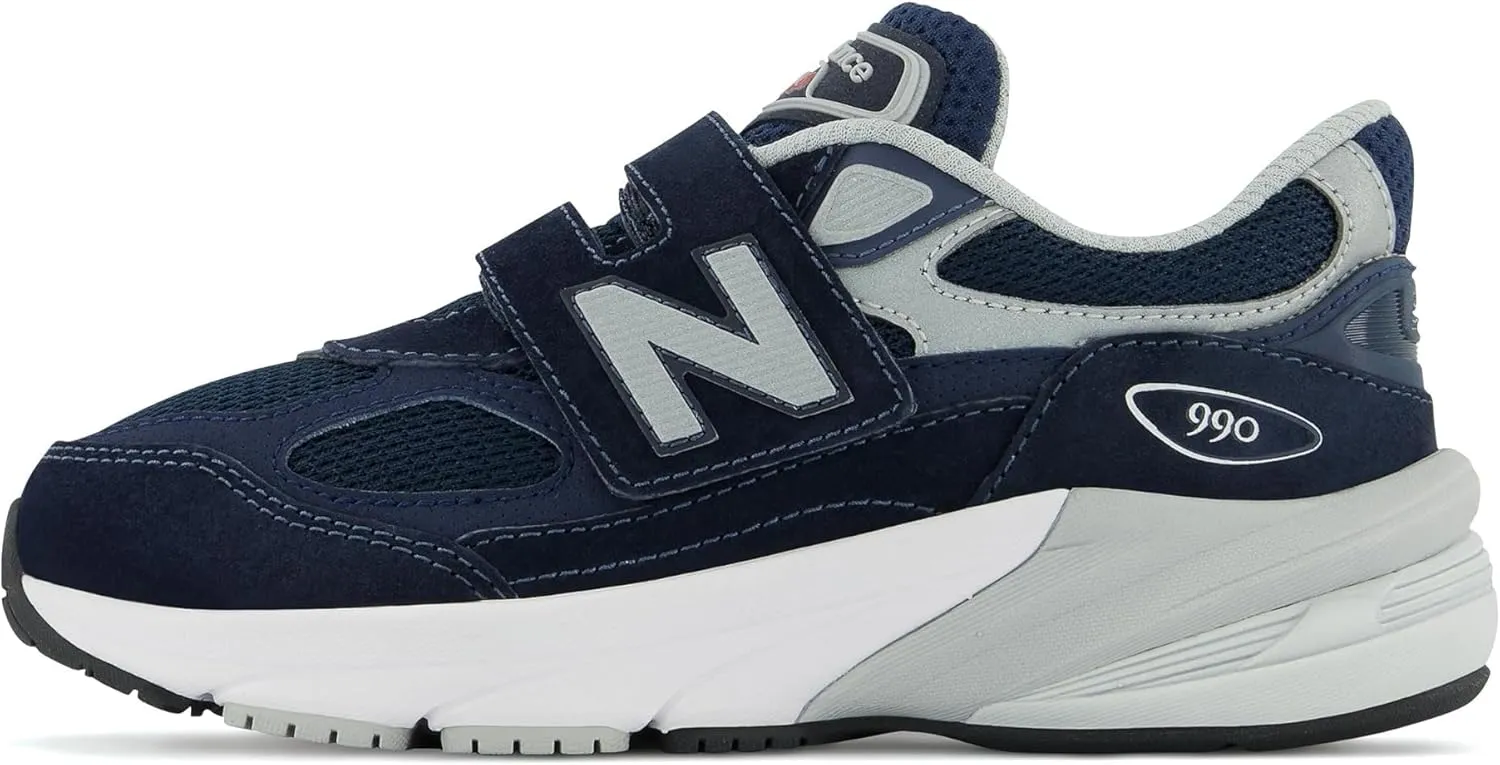 New Balance Kids' 990 V6 Hook and Loop Sneaker