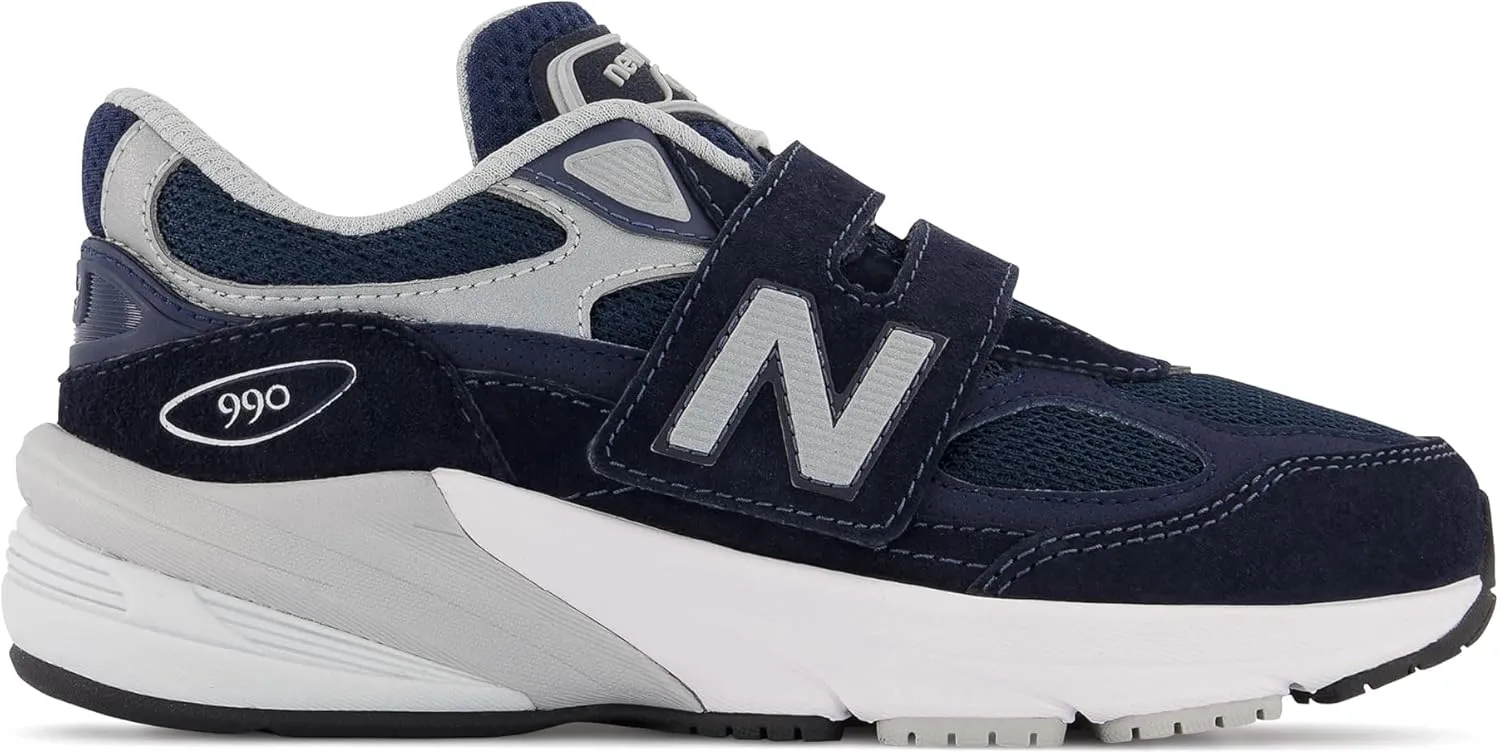 New Balance Kids' 990 V6 Hook and Loop Sneaker