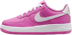 Nike Air Force 1 Big Kids' Shoes (FV5948-600, Playful Pink/White) Size 4