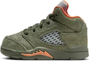 Nike Toddler Air Jordan 5 Retro 'Olive' Army Olive/Solar Orange (440890 308) TD - Size 8c