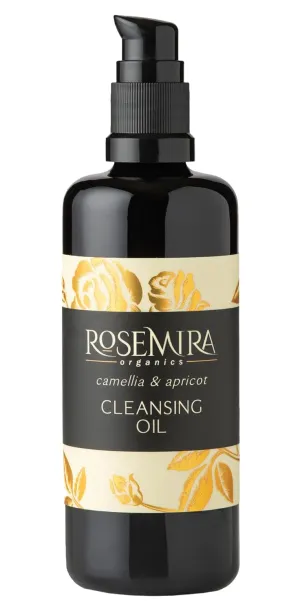 Organic Camellia & Apricot Cleansing Oil for Face - for Aging Sensitive Mature Skin - Hydrating - Daily Face Wash - Alcohol Free - 1 Month Supply - 3.3 OZ - Made in USA