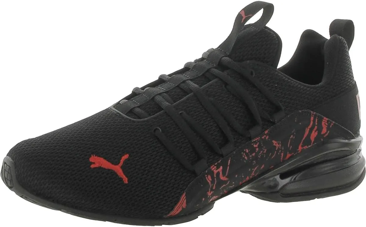 PUMA Axelion City Escape Running Shoe Mens Running DM US BlackHigh Risk Redwhite