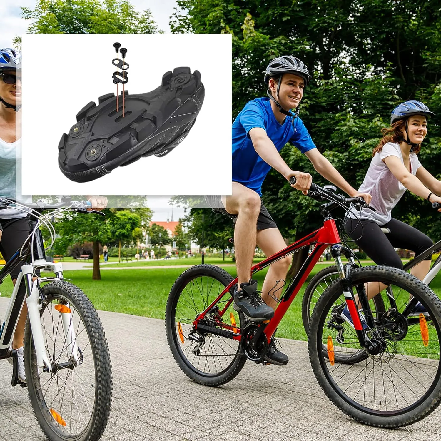 Replacement Bike Cleats for Spindle Pedals Durable Mountain Road Cycling Cleats Easy Installation