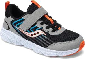 Saucony Kids (Vida) Wind 3 0 AC Sneaker, Black/Grey, 5 Wide US Unisex Big_Kid
