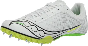 Saucony Men's Spitfire 5 Cross Country Running Shoe Sneaker, White/Slime, 13