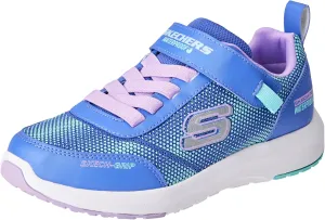 Skechers Girls Dynamic Tread-Journey Time Sneaker, Blue/Lavender, 11 Little Kid