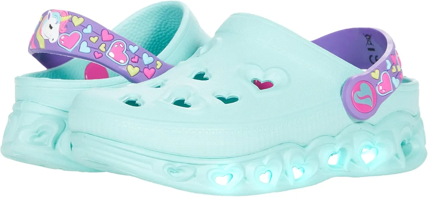 Skechers Girls' Foamies Light Hearted unicorns & Suns Clog