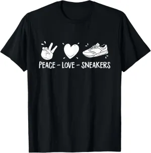 Sneaker Head Grails Shoes - Streetwear Peace Love Sneakers T-Shirt