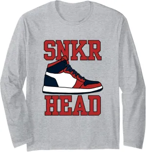 SNKR HEAD High Top Basketball Sneaker Lover Sneaker Head Long Sleeve T-Shirt