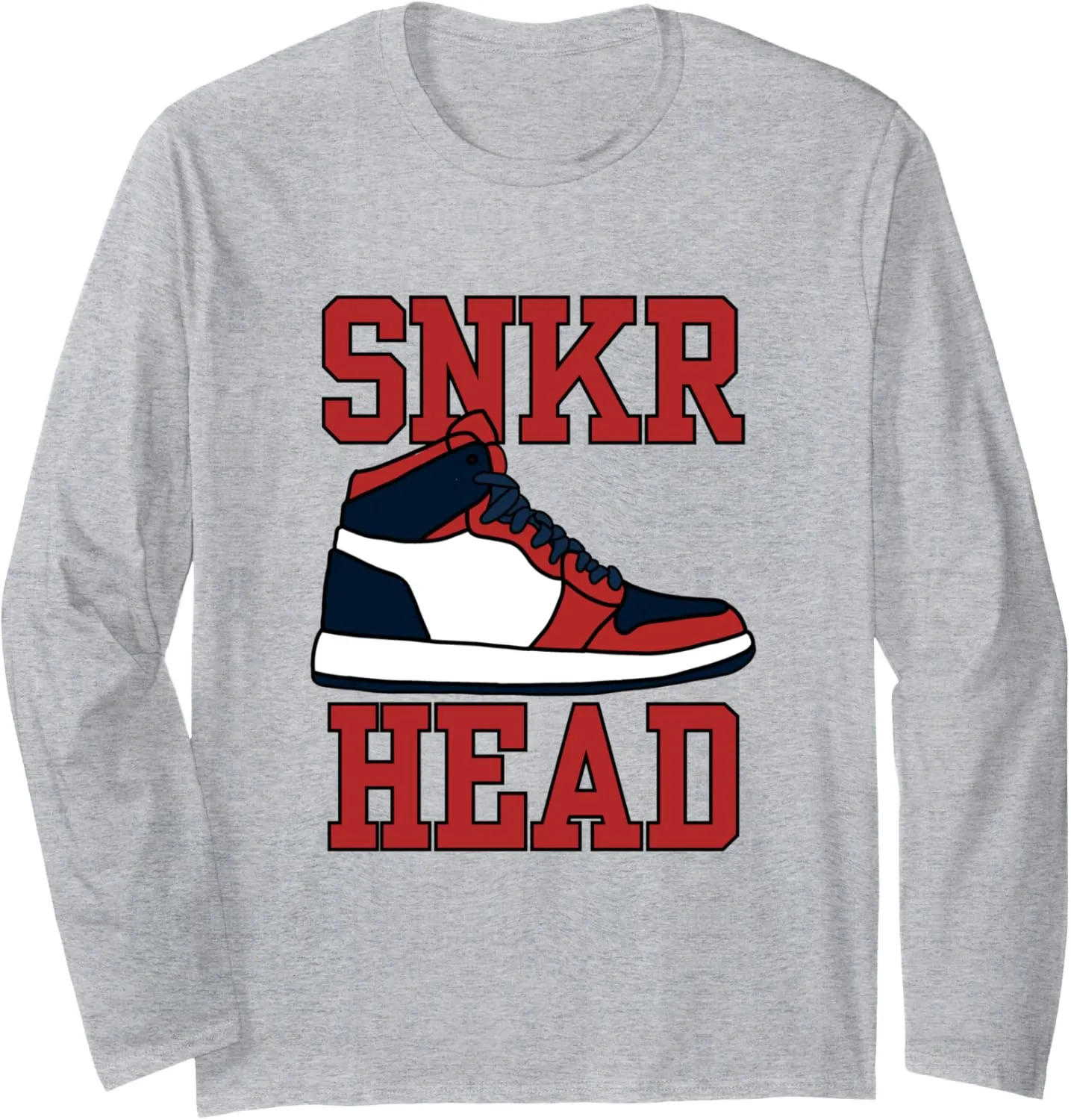 SNKR HEAD High Top Basketball Sneaker Lover Sneaker Head Long Sleeve T-Shirt