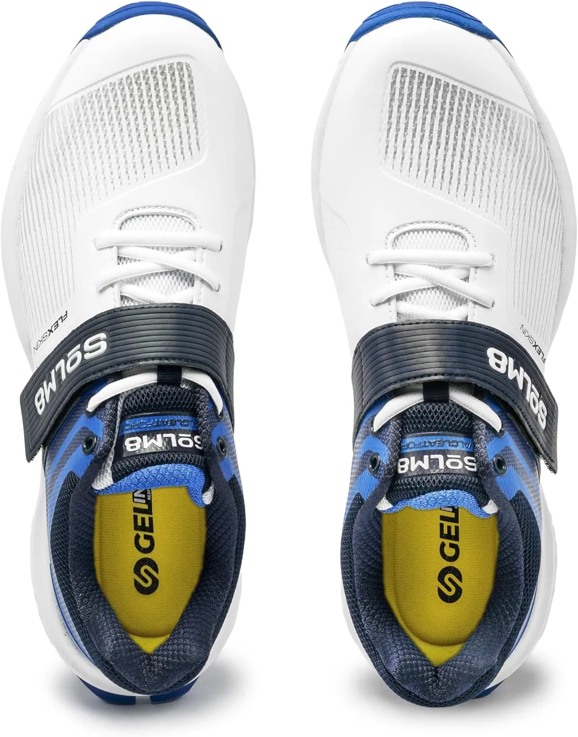 SOLM8 S8 Cricket Shoes - Rubber Spikes Professional Cleats for Outdoor Turf and Field Sports Gel Cushioned Insole
