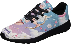 Sonzj-II Happy Valentine's Day Running Shoes Anti-Slip Lace Up Athletic Walking Sneakers Valentine Gift for Lover