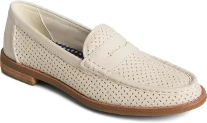 Sperry Mens Shoes Women's Seaport Penny Loafer, Ivory Perf, 12