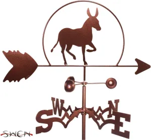 SWEN Products Hand Made Donkey Mule Burro Flat Post Mount Weathervane ~New~