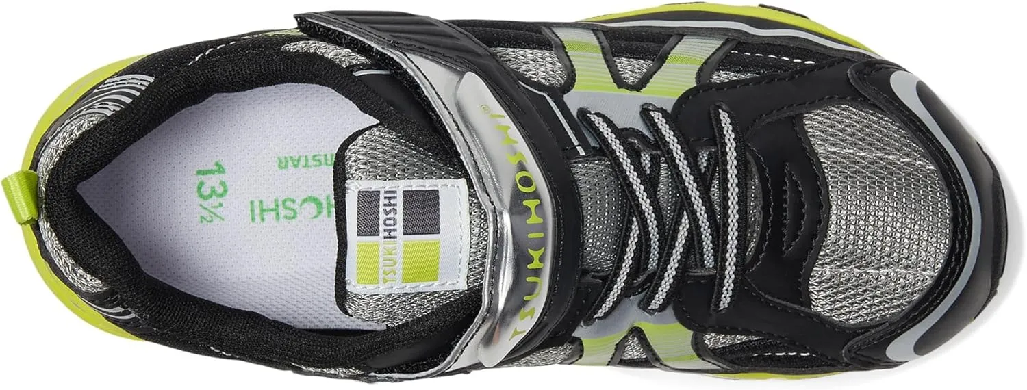 TSUKIHOSHI 3570 STORM Strap-Closure Machine-Washable Child Sneaker Shoe with Wide Toe Box and Slip-Resistant, Non-Marking Outsole - For Toddlers and Little Kids, Ages 1-8