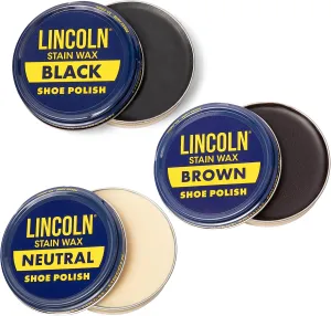 Variety 3-Pack Shoe Polish - Black, Brown, Neutral by Lincoln