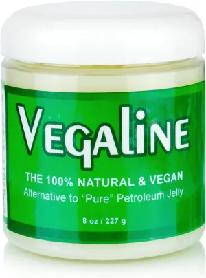 Vegaline - 100% Natural, Vegan & Hypoallergenic Alternative to Petroleum Jelly - Unpetroleum - Lips, Hands, Baby, Makeup Remover and More (8 Ounce)