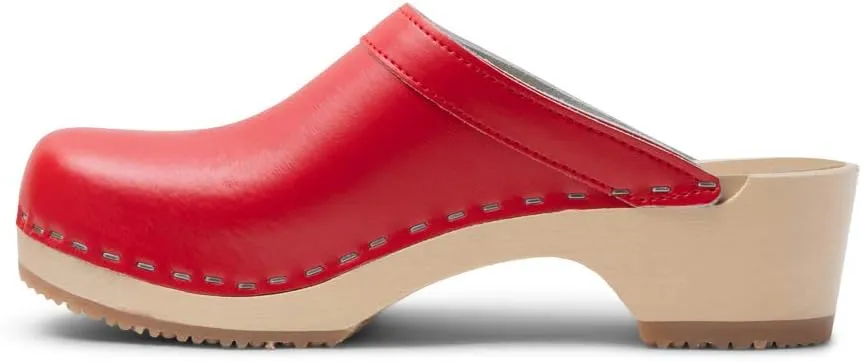 VERKA Women's Wooden Clogs from Sweden - BLOMMA