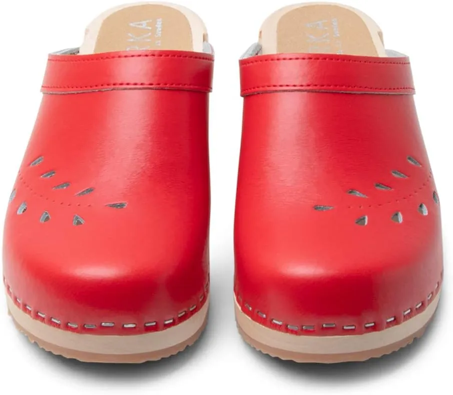 VERKA Women's Wooden Clogs from Sweden - BLOMMA