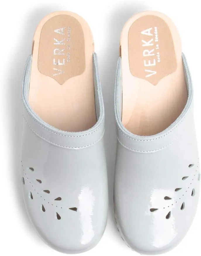 VERKA Women's Wooden Clogs from Sweden - BLOMMA