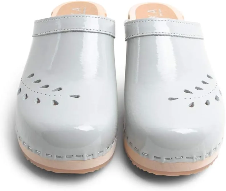 VERKA Women's Wooden Clogs from Sweden - BLOMMA