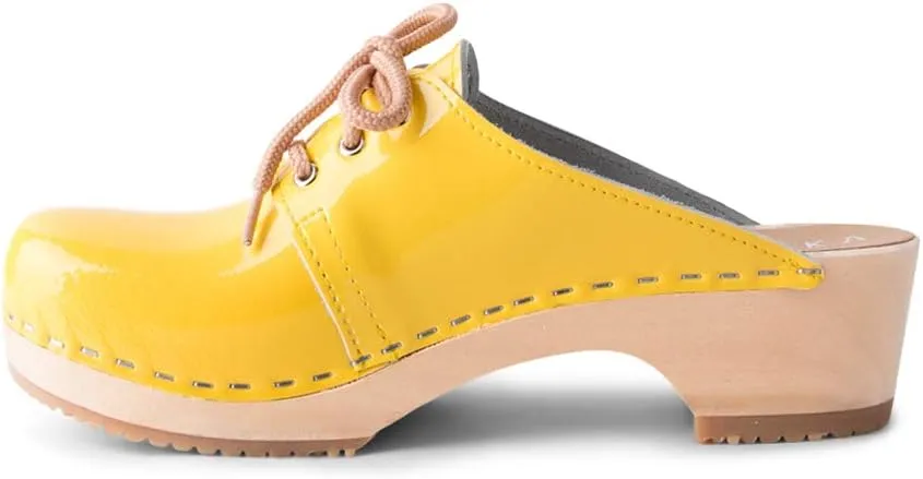 VERKA Women's Wooden Clogs from Sweden - ROSETT