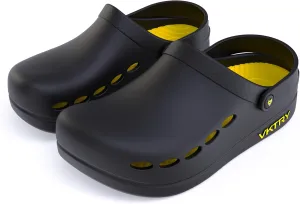 VKTRY Performance Recovery Clogs – Cushioned EVA with Carbon Fiber Stability | Rocker Sole, Ventilated Comfort, Deep Heel Cup, Slip-Resistant Grip, Removable Rear Strap