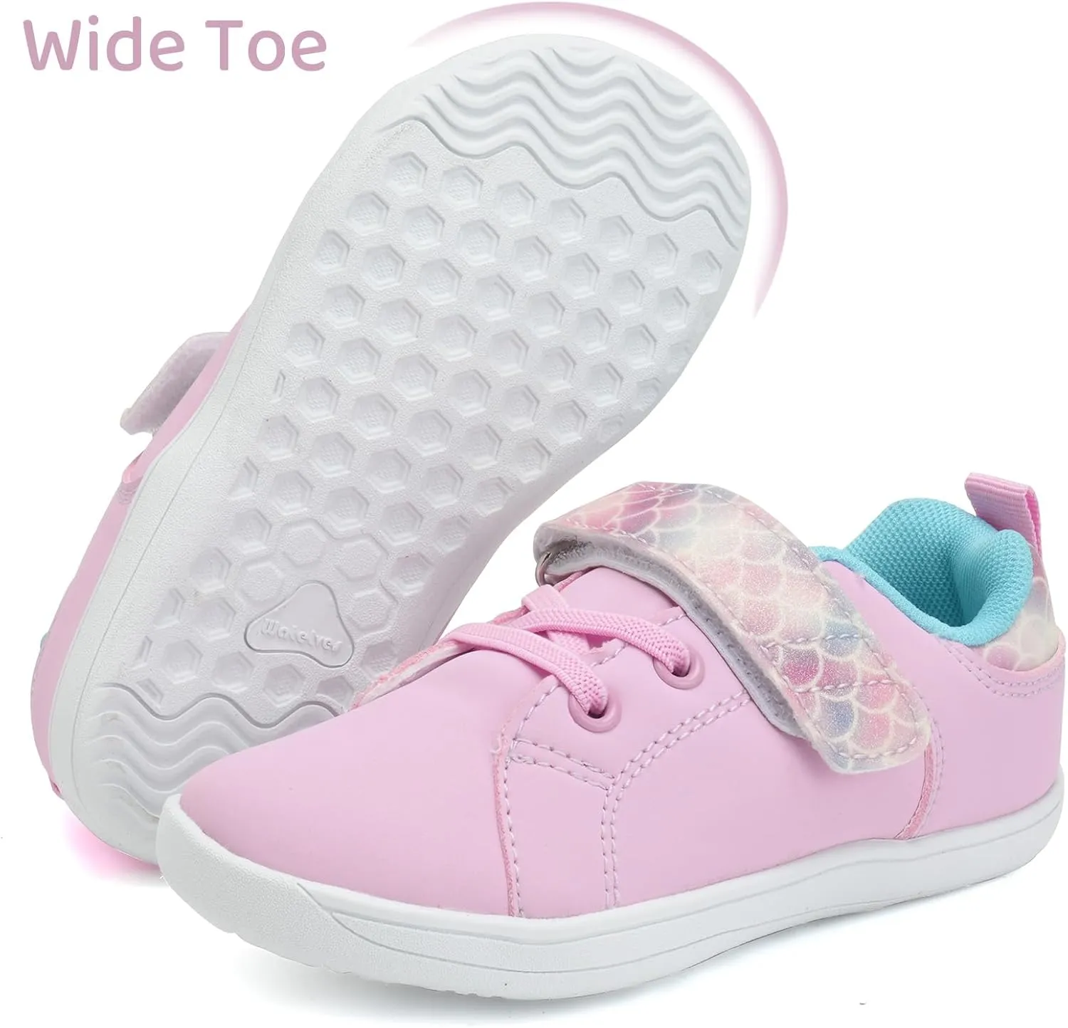 WateLves Toddler Little Kid Wide Barefoot The First Walking Shoes Girls Boys Leather Uniform Dress Shoes Lightweight Splay Naturally Minimalist Sneakers