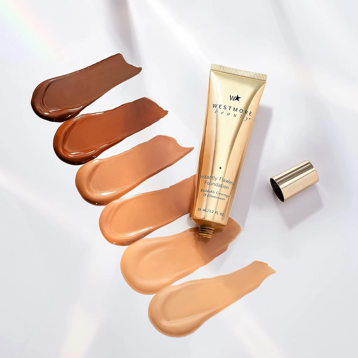 Westmore Beauty Instantly Flawless Foundation - Light Medium 1.2 oz - Full Coverage Liquid Foundation
