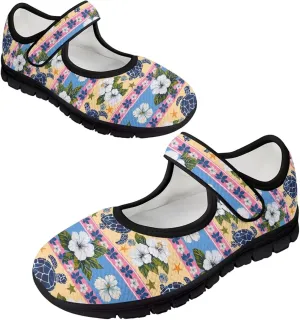 Women Mary Jane Sneaker Shoes Lightweight Casual Breathable Non Slip Flats with Magic Sticker