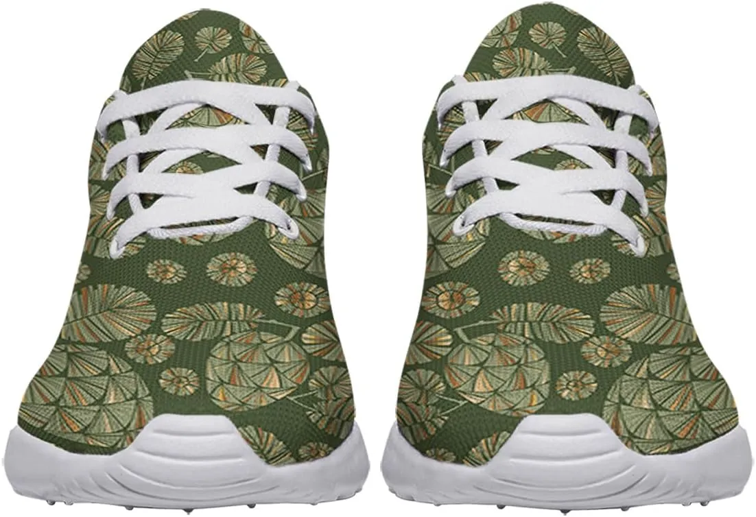 Women Men Xmas Green Pine Cone Shoes Personalited 3D Print Running Shoes Athletic Tennis Sneakers