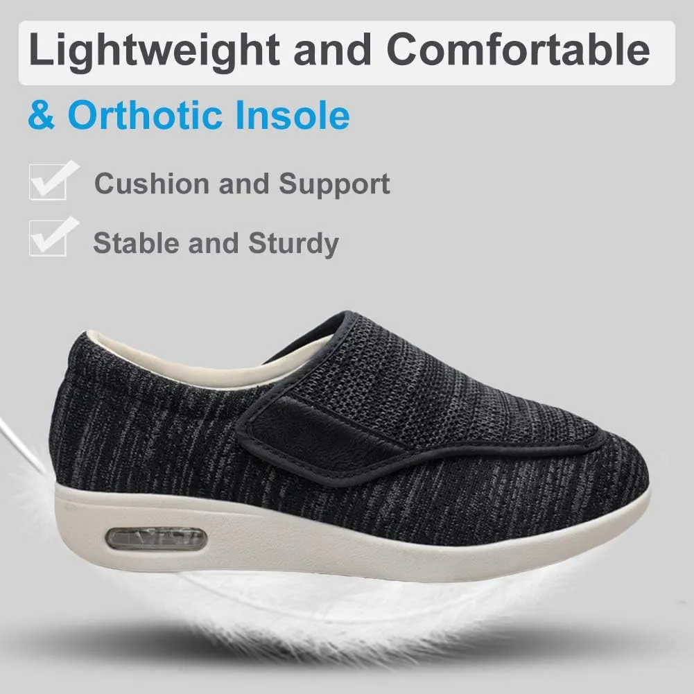 Women's Adjustable Diabetic Shoes Pain Relief Easy to Slip On Wide Widths Slippers Orthopedic with Removable Memory Foam Insoles Lightweight for Seniors Swollen Feet