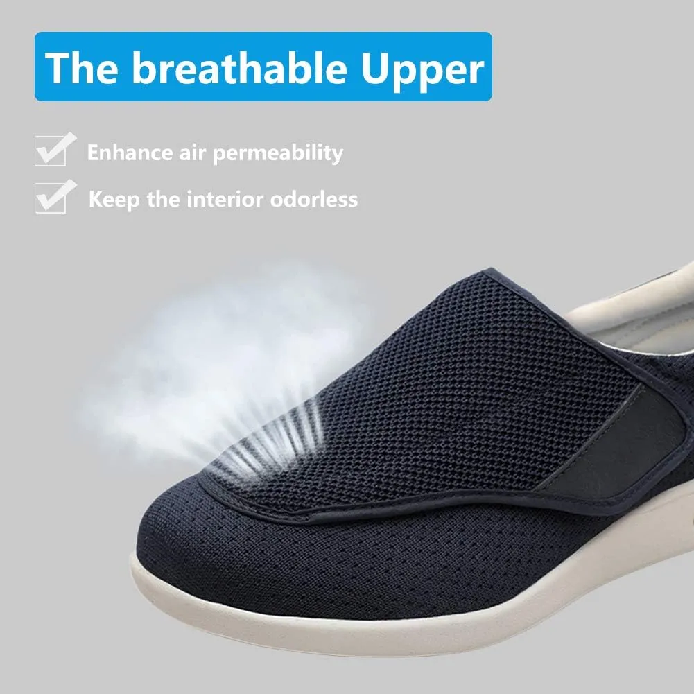 Women's Adjustable Diabetic Shoes Pain Relief Easy to Slip On Wide Widths Slippers Orthopedic with Removable Memory Foam Insoles Lightweight for Seniors Swollen Feet