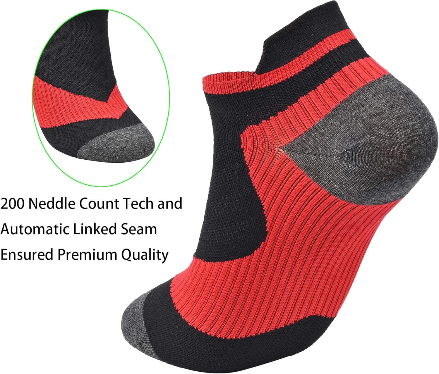 Women's Anti Stink Seamless Breathable Low Cut Compression Sports Running and Cycling Socks